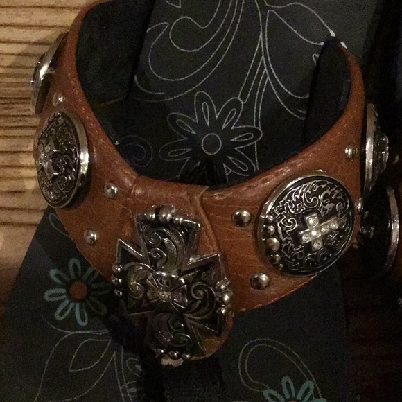 Sz.9 P & G Collection Brown Bling Sandals - Picture 3 of 4